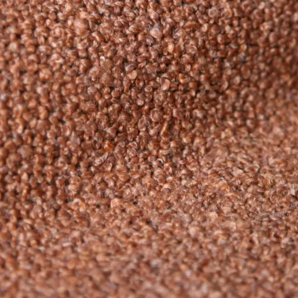 Monza bouclé upholstery fabric with a rich woolly texture, made from a blend of acrylic, cotton, viscose, wool, and polyester, featuring a soft yet durable structure with natural color depth, designed for high abrasion performance and premium interior upholstery use.
