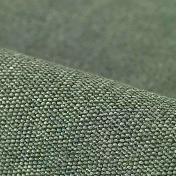 Prairie upholstery fabric close-up with a soft woven texture and gentle sheen, made from a blend of viscose, polyester, cotton, and polyamide, featuring a naturally bleached effect and rounded yarn structure, ideal for modern living rooms and commercial seating interiors, OEKOTEX certified.